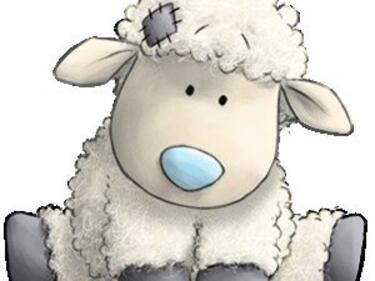 cartoon lamb sitting