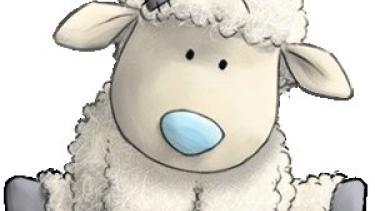 cartoon lamb sitting
