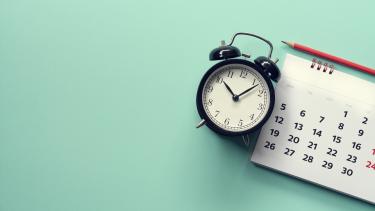 Picture of a clock and calendar