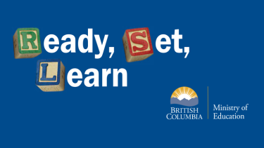 Ready Set learn Ready Set Learn words on blue backdrop