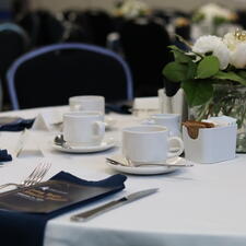 Table setting for the longer term service dinner