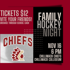 Family Hockey night Nov 16th